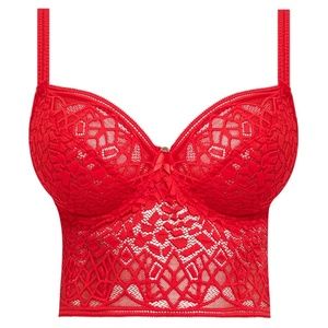 Freya Soiree Longline Underwire Bralette in Red, U